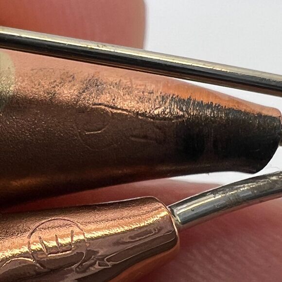 Vintage Stuart NYE Copper Sterling Double Calla LILY BROOCH Pin Costume Jewelry - Picture 10 of 12